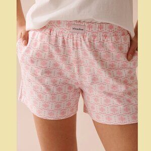 Size L - NWT - Pink Geometric Print Cotton Pajama Shorts - La Vie en Rose